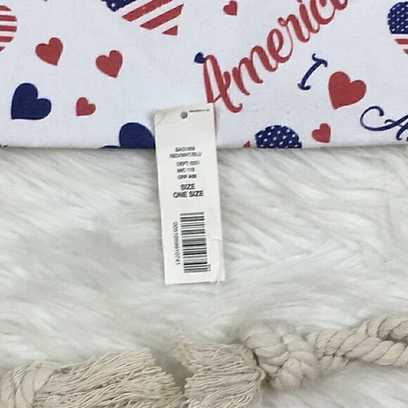 ANNA & AVA Soho Sling Backpack Love America Heart Patriotic Canvas Nautical NWOT - Picture 2 of 7